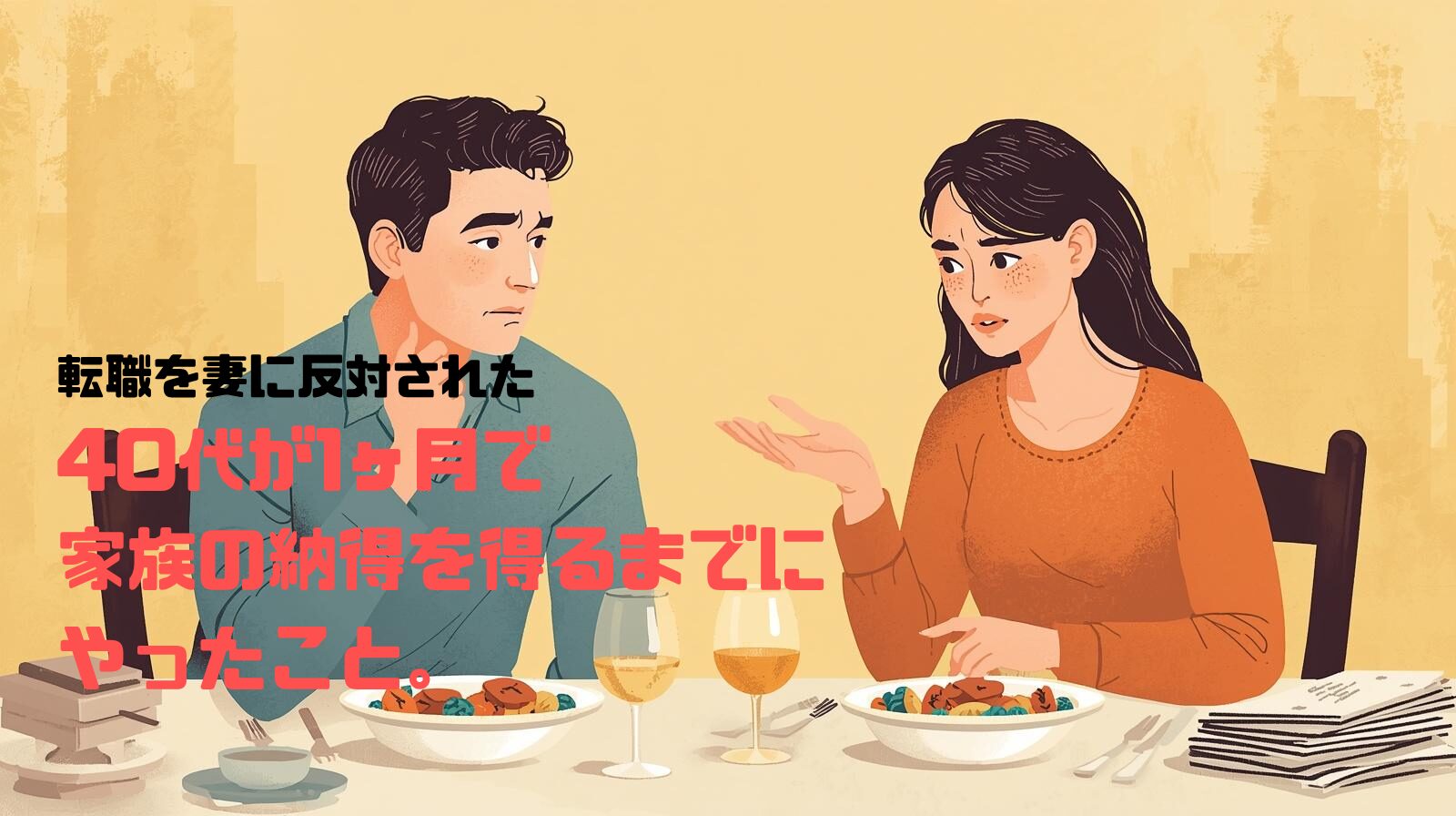 転職を妻に反対された——40代が1ヶ月で家族の納得を得るまでにやったこと。