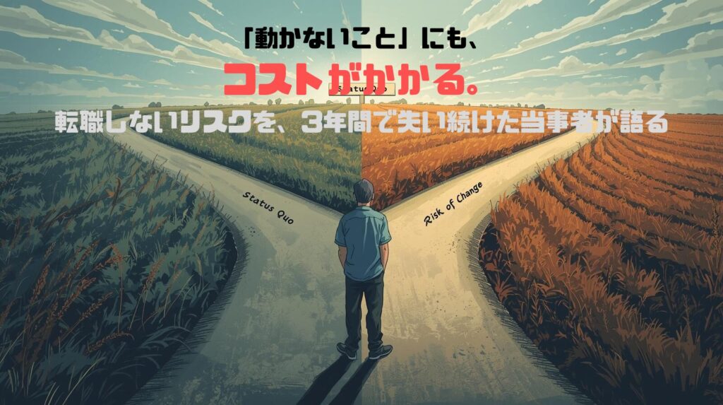 「動かないこと」にも、コストがかかる。転職しないリスクを、3年間で失い続けた当事者が語る