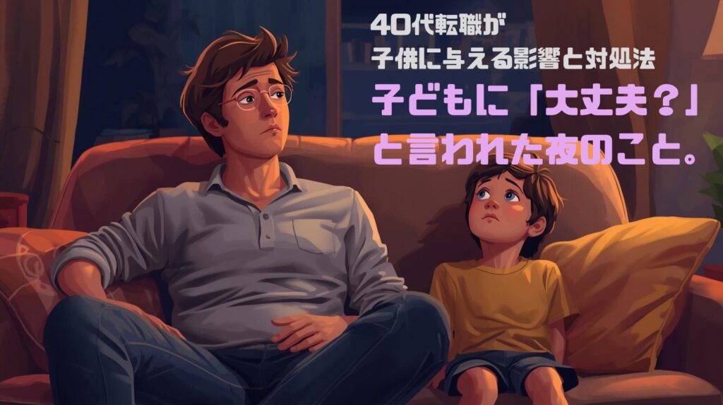 40代転職が子供に与える影響と対処法——子どもに「大丈夫？」と言われた夜のこと。