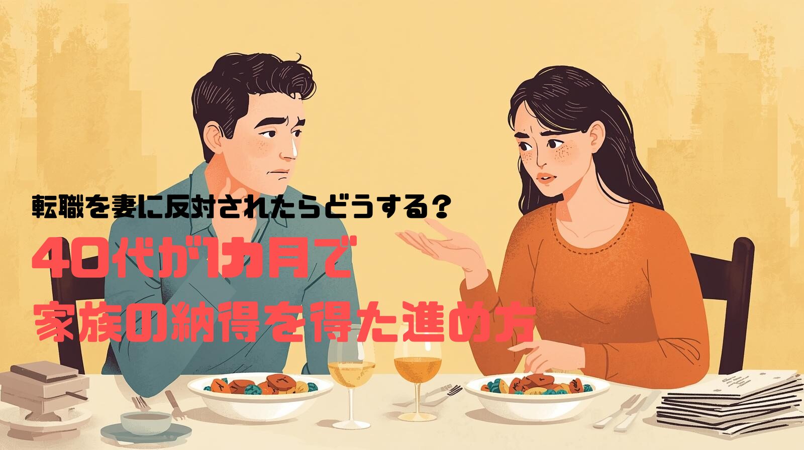 転職を妻に反対されたらどうする？40代が1カ月で家族の納得を得た進め方