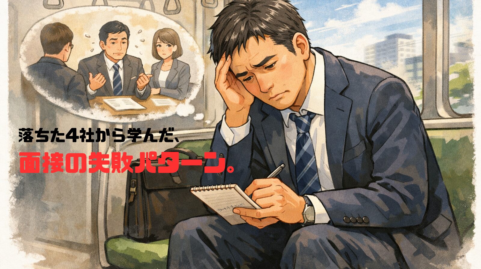 落ちた4社から学んだ、面接の失敗パターン。