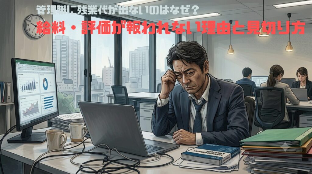 管理職に残業代が出ないのはなぜ？給料・評価が報われない理由と見切り方