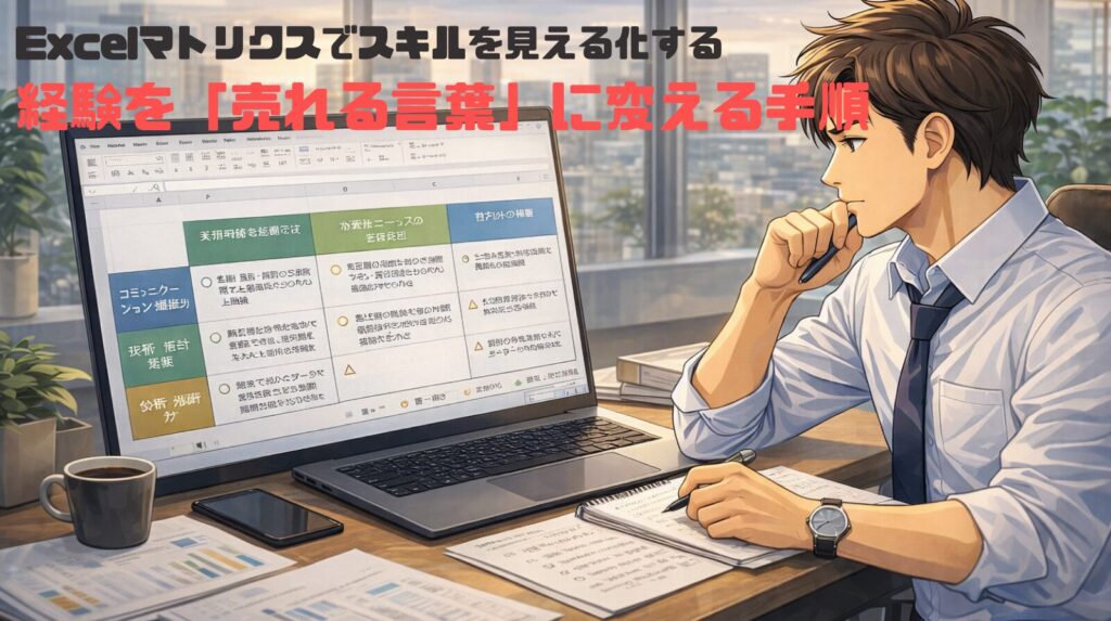 Excelマトリクスでスキルを見える化する——経験を「売れる言葉」に変える手順