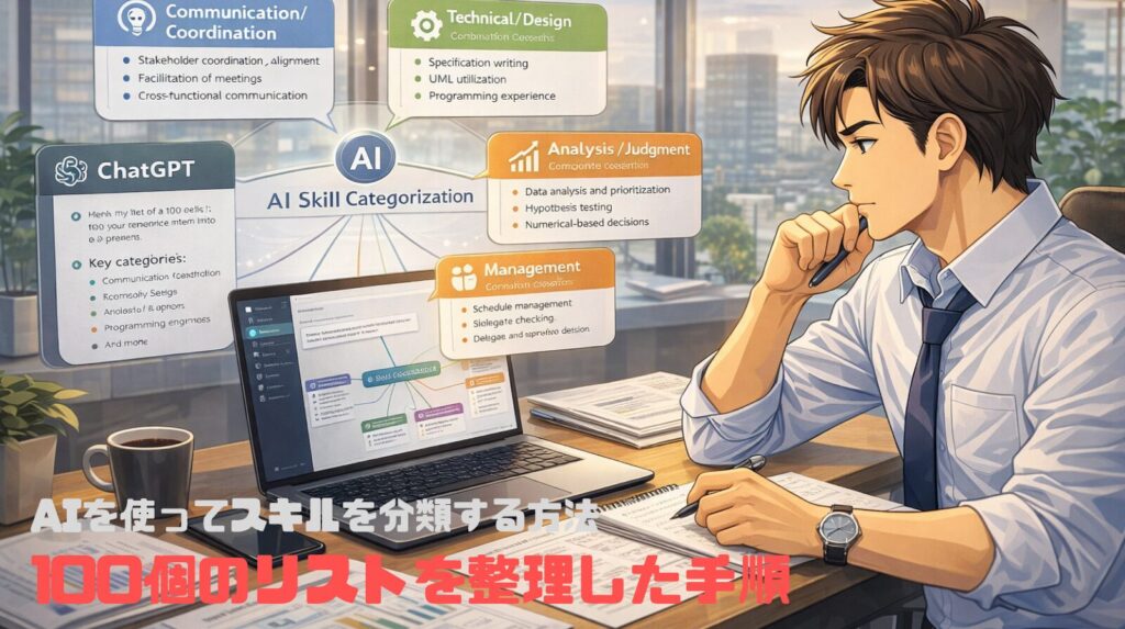 AIを使ってスキルを分類する方法——100個のリストを整理した手順