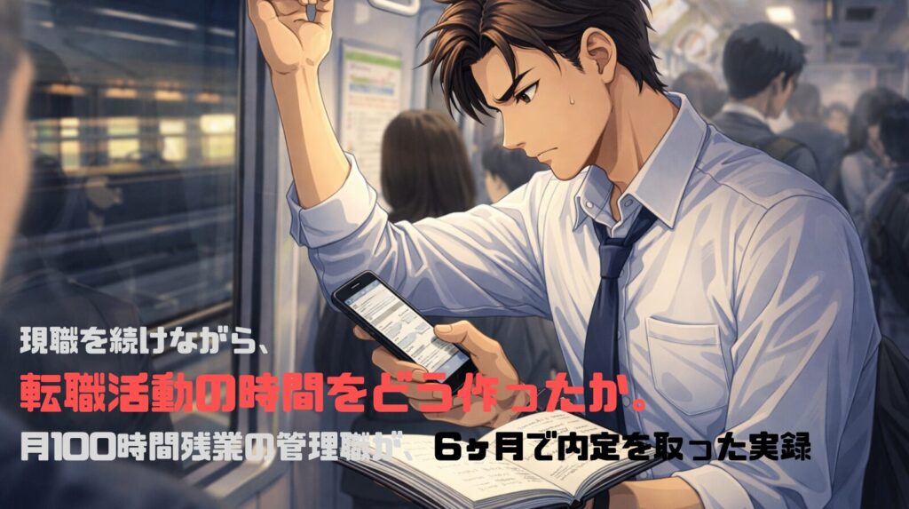 現職を続けながら、転職活動の時間をどう作ったか。月100時間残業の管理職が、6ヶ月で内定を取った実録