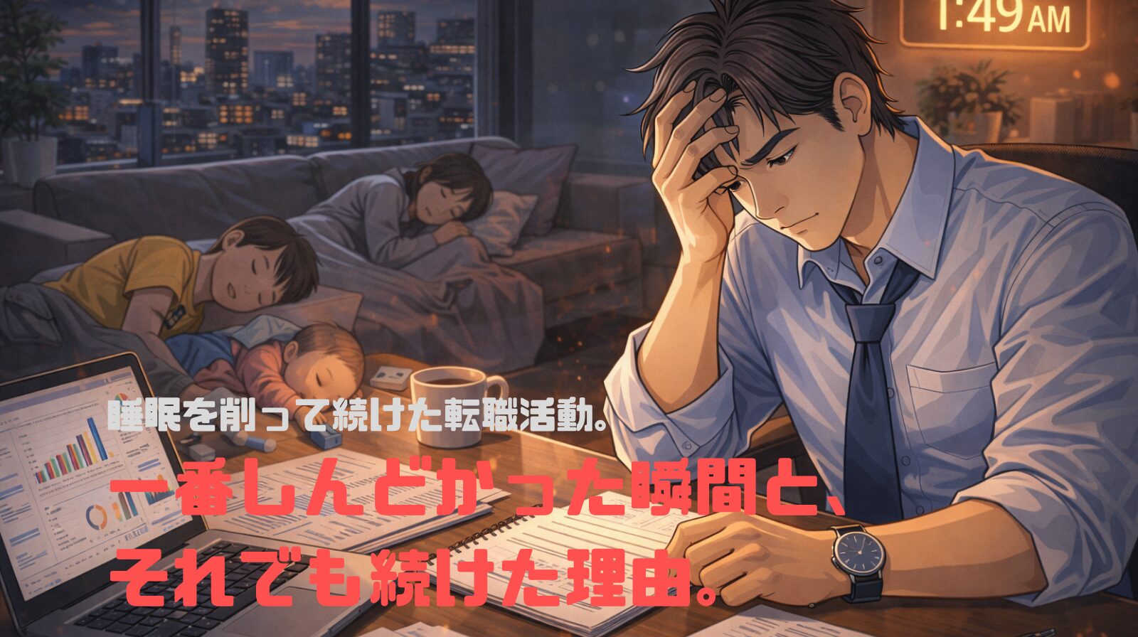 睡眠を削って続けた転職活動。一番しんどかった瞬間と、それでも続けた理由。