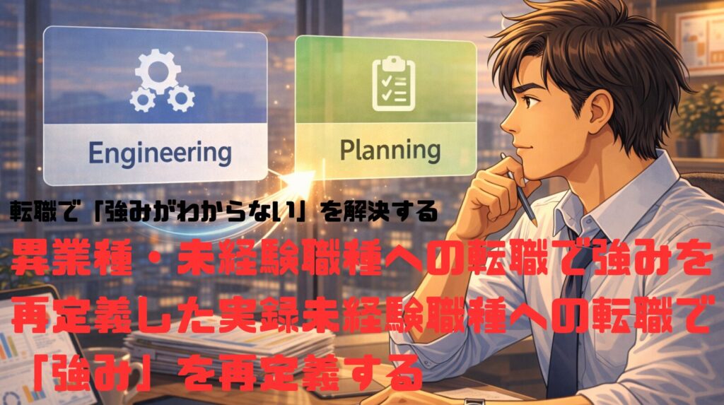 転職で「強みがわからない」を解決する——異業種・未経験職種への転職で強みを再定義した実録