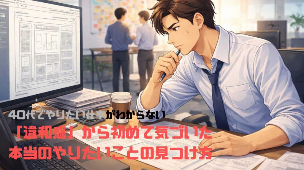 40代でやりたい仕事がわからない——「違和感」から初めて気づいた本当のやりたいことの見つけ方