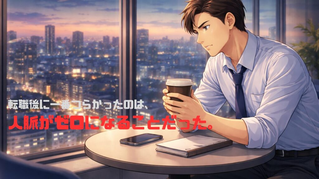転職後に一番つらかったのは、人脈がゼロになることだった。