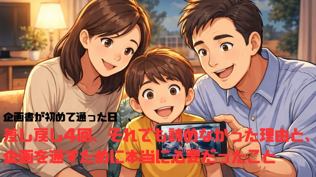 企画書が初めて通った日——差し戻し4回、それでも諦めなかった理由と、企画を通すために本当に必要だったこと