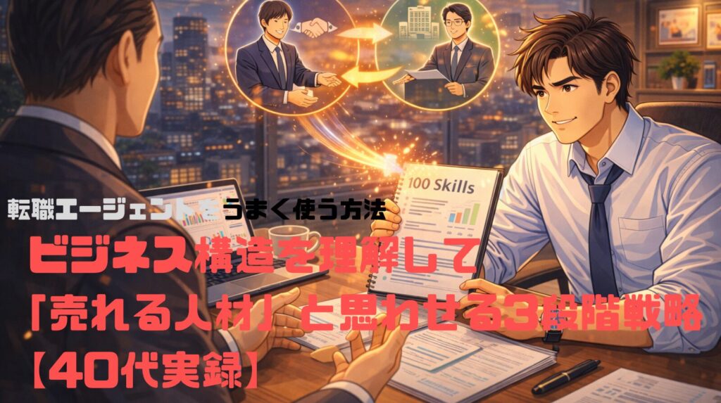 転職エージェントをうまく使う方法——ビジネス構造を理解して「売れる人材」と思わせる3段階戦略【40代実録】