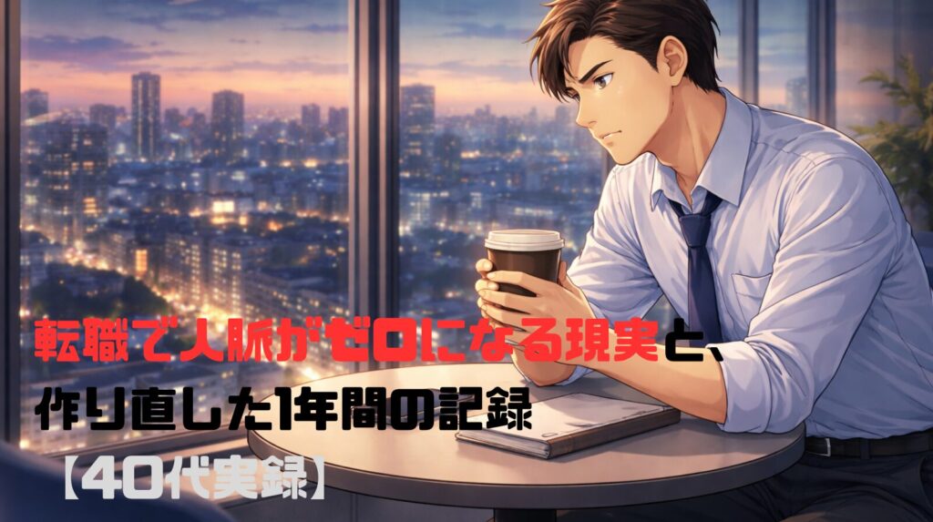 転職で人脈がゼロになる現実と、作り直した1年間の記録【40代実録】