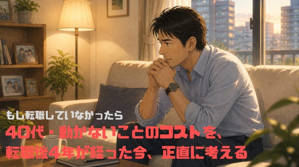 もし転職していなかったら——40代・動かないことのコストを、転職後4年が経った今、正直に考える
