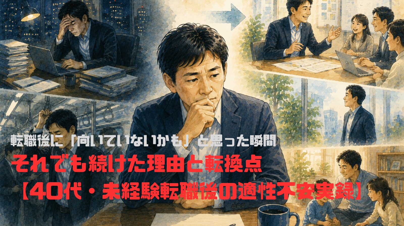 転職後に「向いていないかも」と思った瞬間——それでも続けた理由と転換点【40代・未経験転職後の適性不安実録】