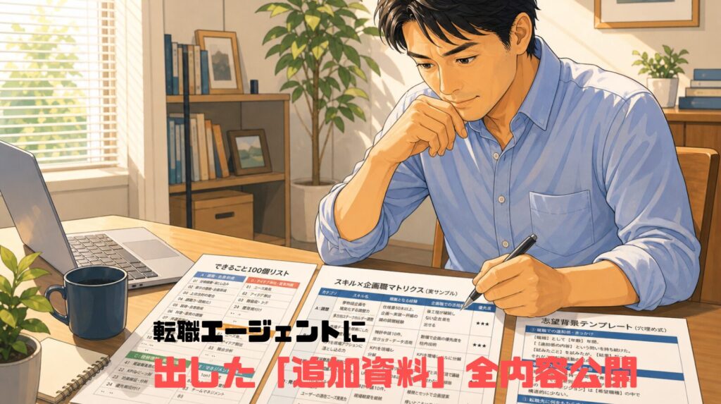 転職エージェントに出した「追加資料」全内容公開