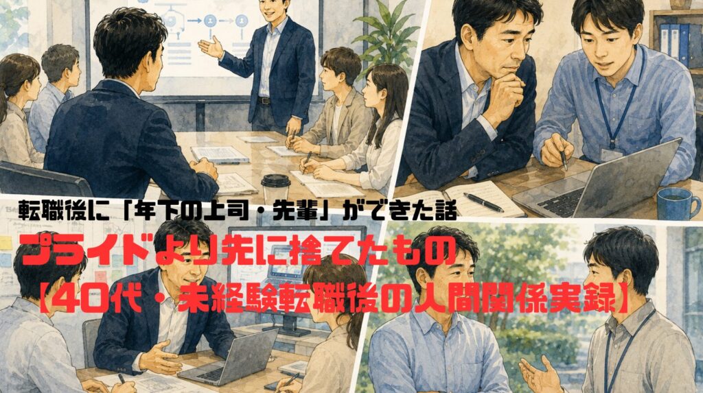 転職後に「年下の上司・先輩」ができた話——プライドより先に捨てたもの【40代・未経験転職後の人間関係実録】